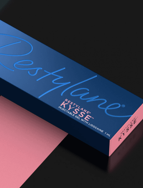Restylane KYSSE injectable gel packaging