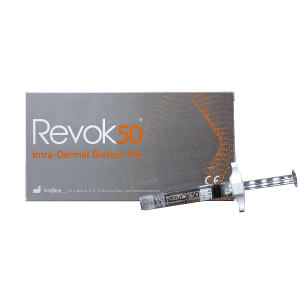 Revok50 Intra-Dermal Biotech HA packaging with syringe